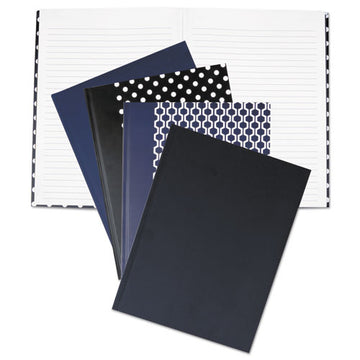 Universal® Casebound Hardcover Notebook, 1 Subject, Wide-legal Rule, Dark Blue Cover, 10.25 X 7.63, 150 Sheets freeshipping - TVN Wholesale